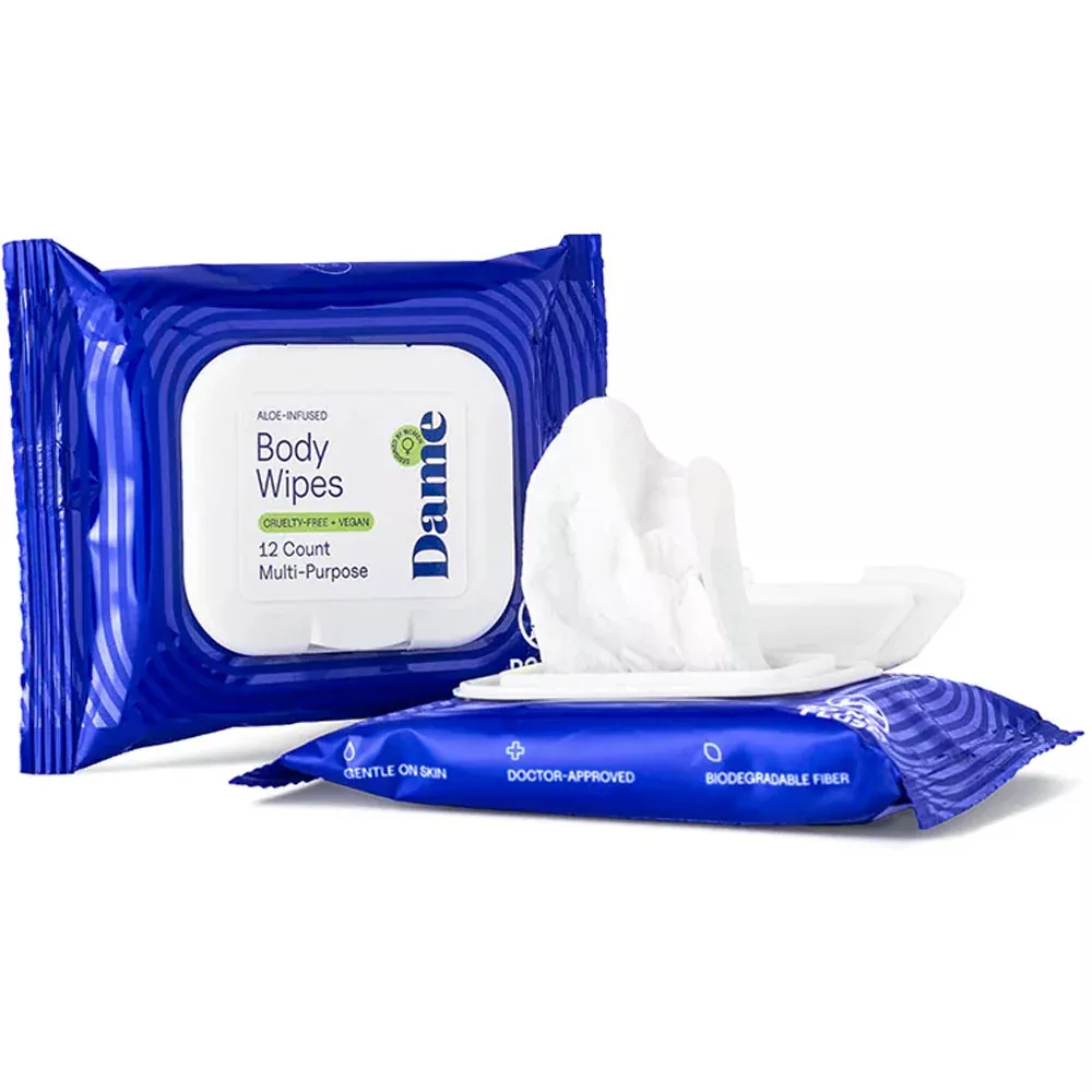 Dame Body Wipes 12 Count - Aloe & Cucumber