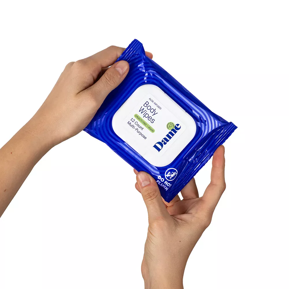 Dame Dame Body Wipes Aloe & Cucumber 12ct