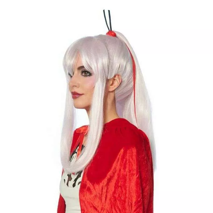 Dark Elf Long White And Lavender Wig