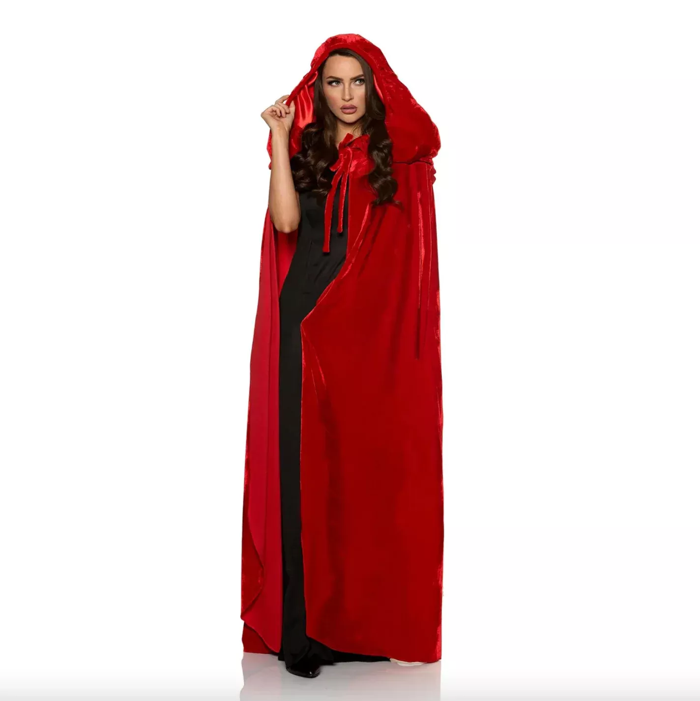 Deluxe Hooded Red Velvet Cape