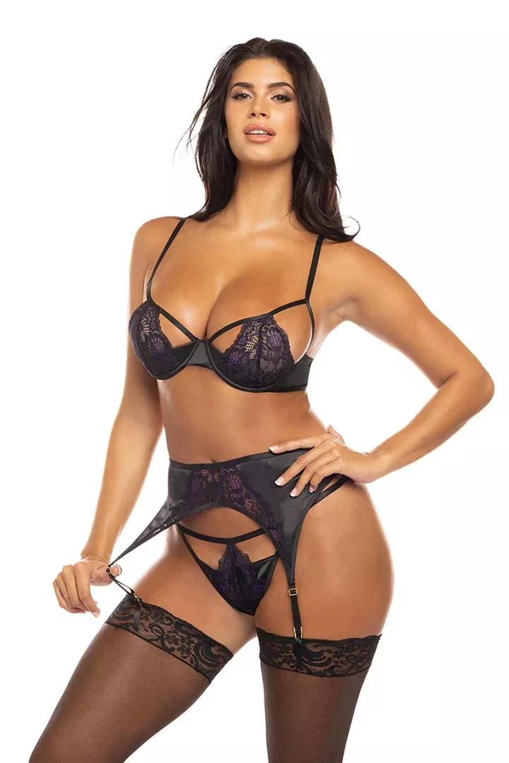 Demi Cage Lace 3Pc Set