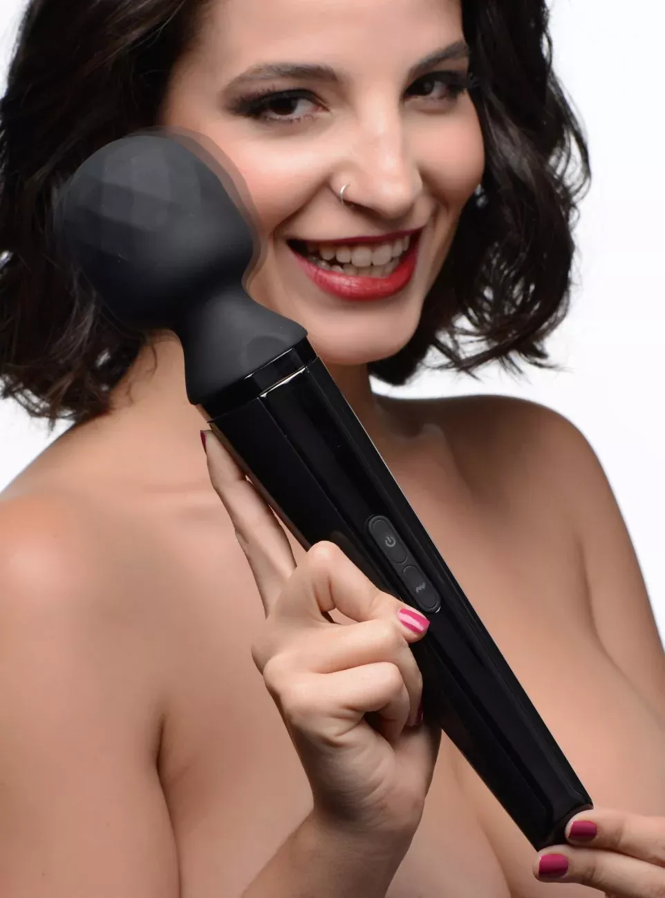 Diamond Head Rechargeable Silicone Wand Massager