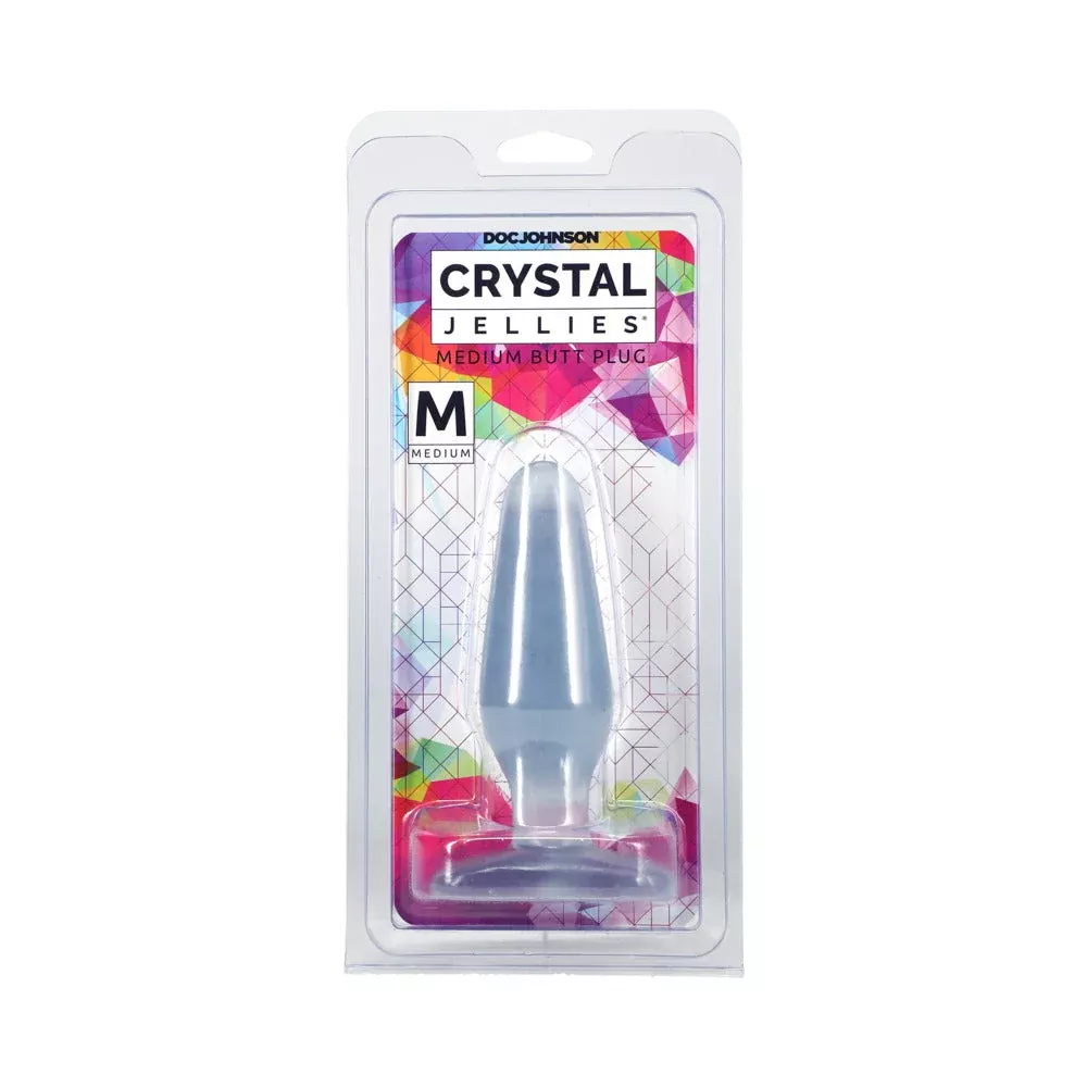 Doc Johnson Crystal Jellies - Butt Plug Clear Medium