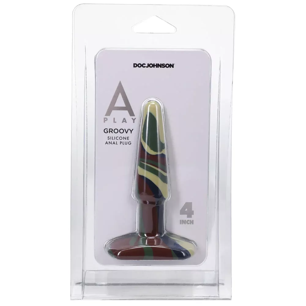 Doc Johnson A-Play Groovy 4 in. Silicone Anal Plug