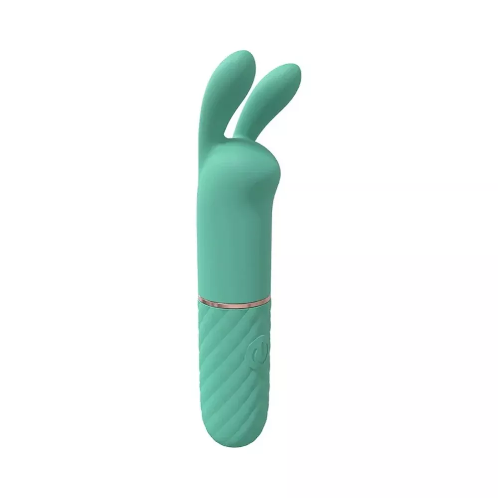 Dona 10 Speed Silicone Rechargeable Mini Rabbit - Green