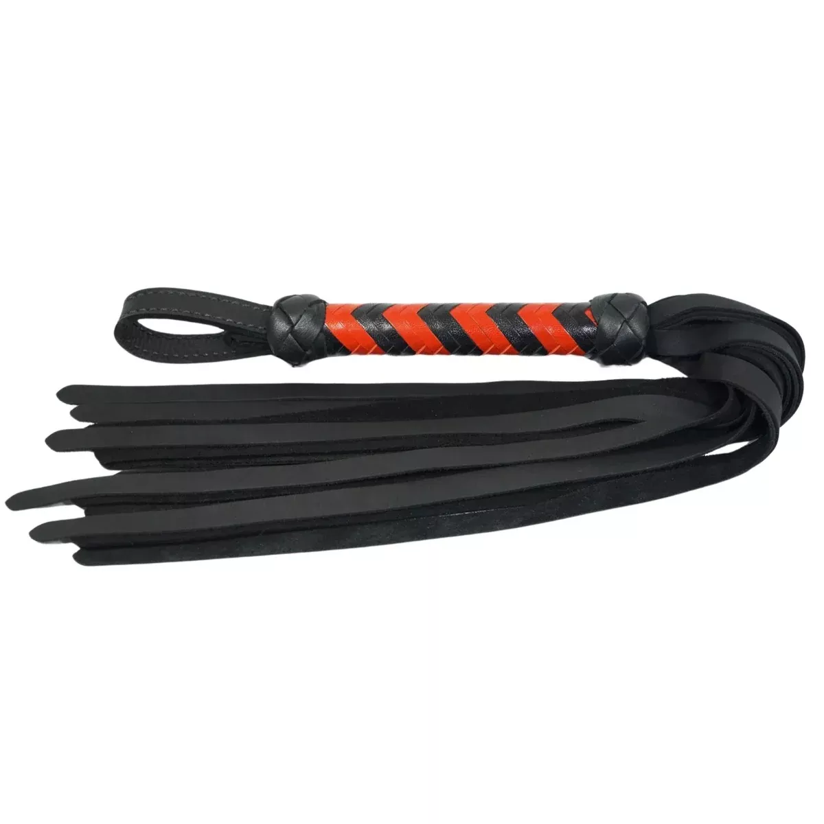 DOUBLE CHEVRON Classic Leather Flogger - 6WHIPS