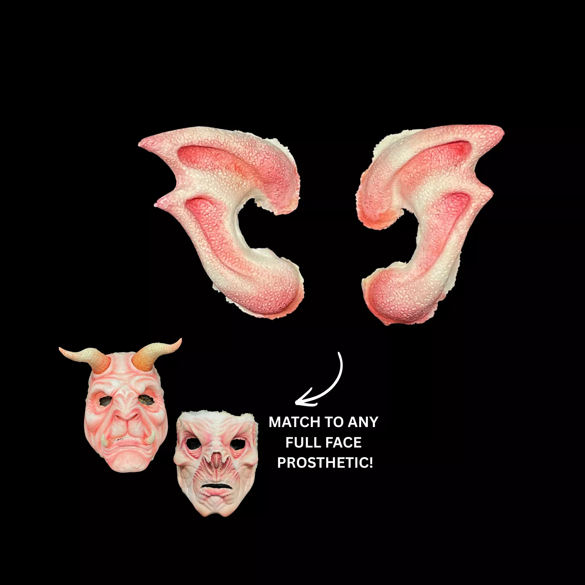 Double Tip Ears Foam Latex Prosthetic Set