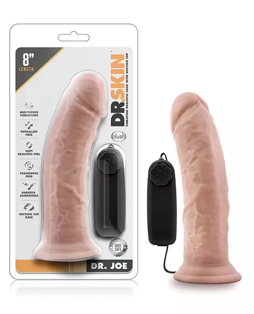 Dr. Joe 8" Vibrating Dildo - Vanilla