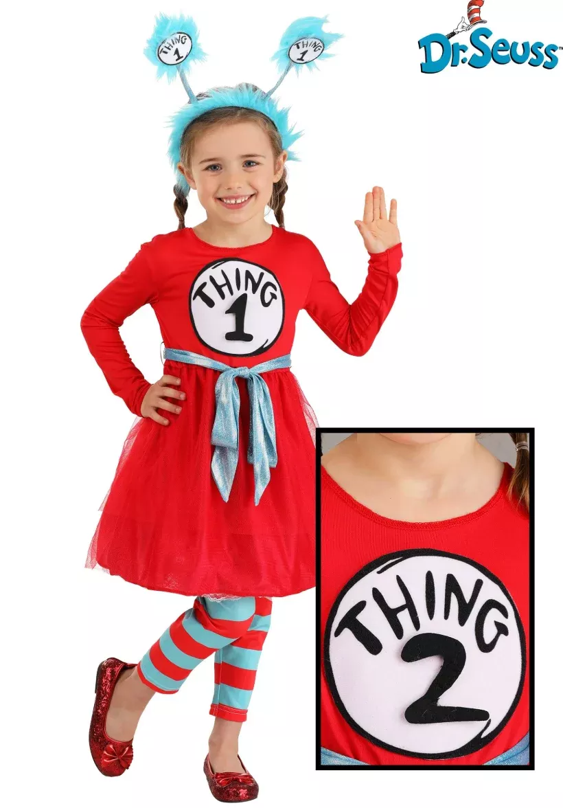 Dr.Seuss Thing 1 & Thing 2 Girls Costume