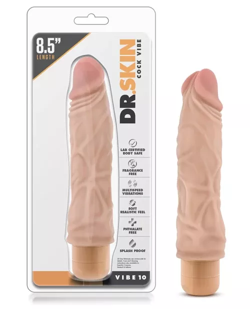 Dr. Skin Realistic 8.5" Cock Vibe - Beige