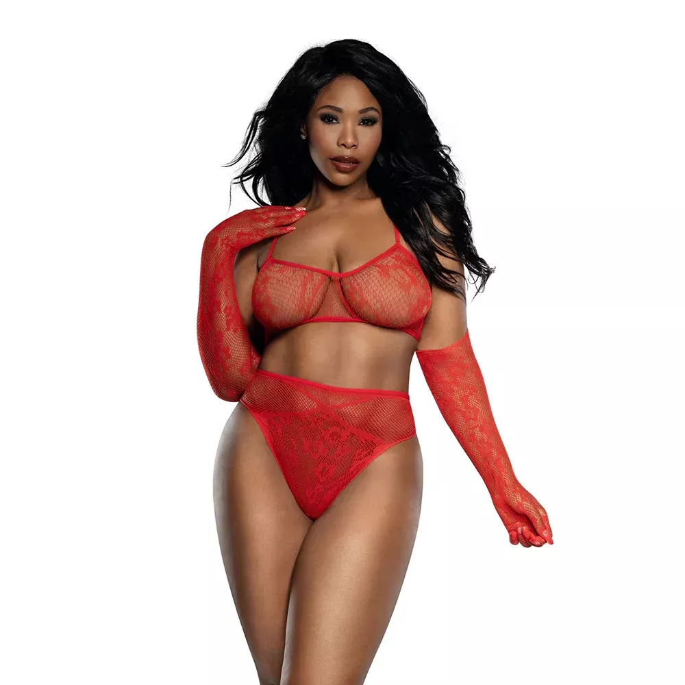 Dreamgirl Lace Seamless 3-Piece Set