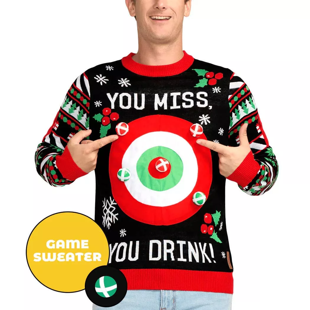 Drinking Game Men's Ugly Christmas Sweater
