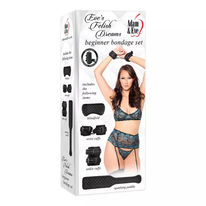 A&E Eve's Fetish Dreams Beginner Bondage Set - Black