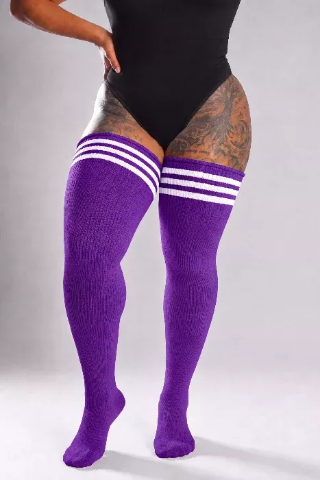 Empress Stripes Thigh High Socks
