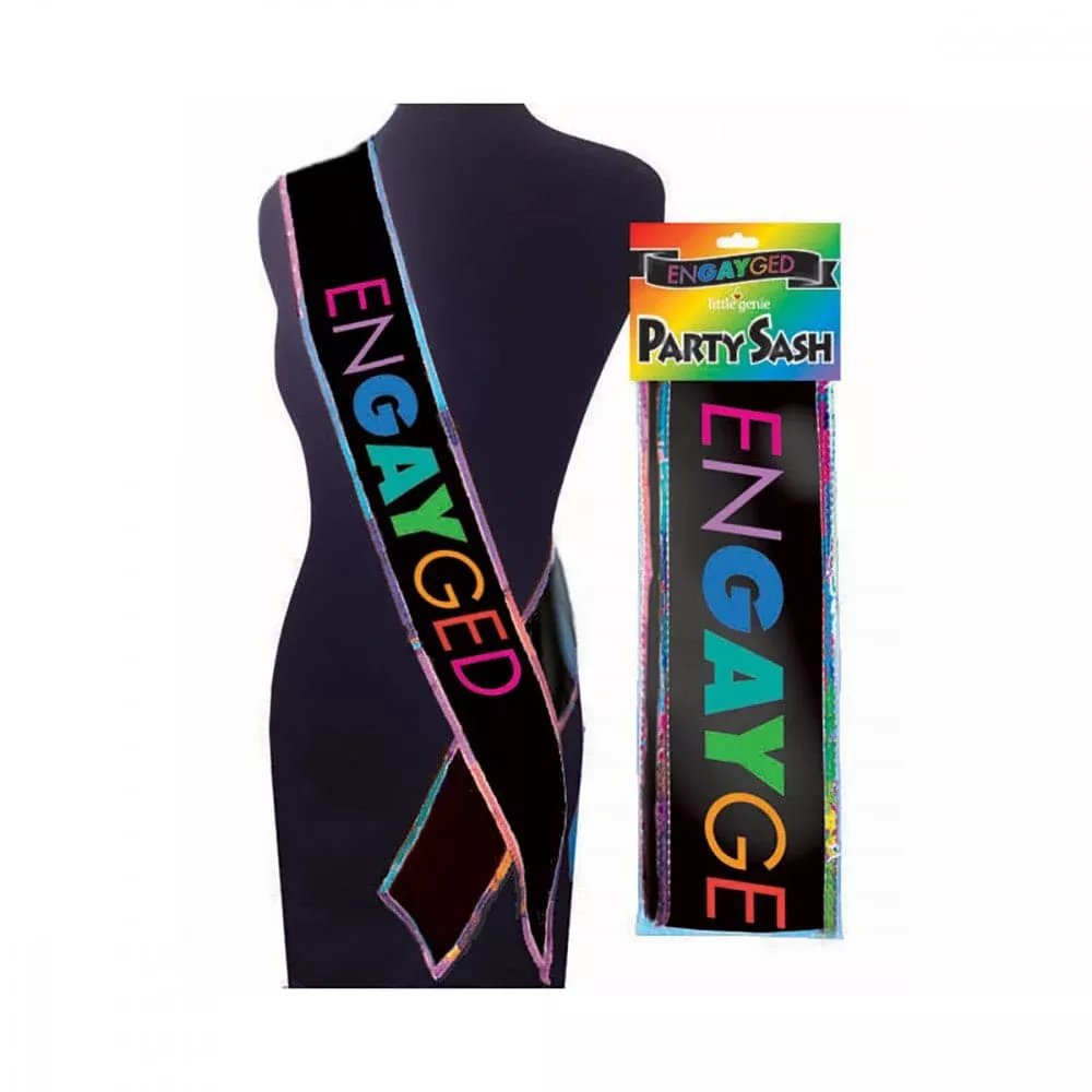 EnGAYged Pride Rainbow Party Sash