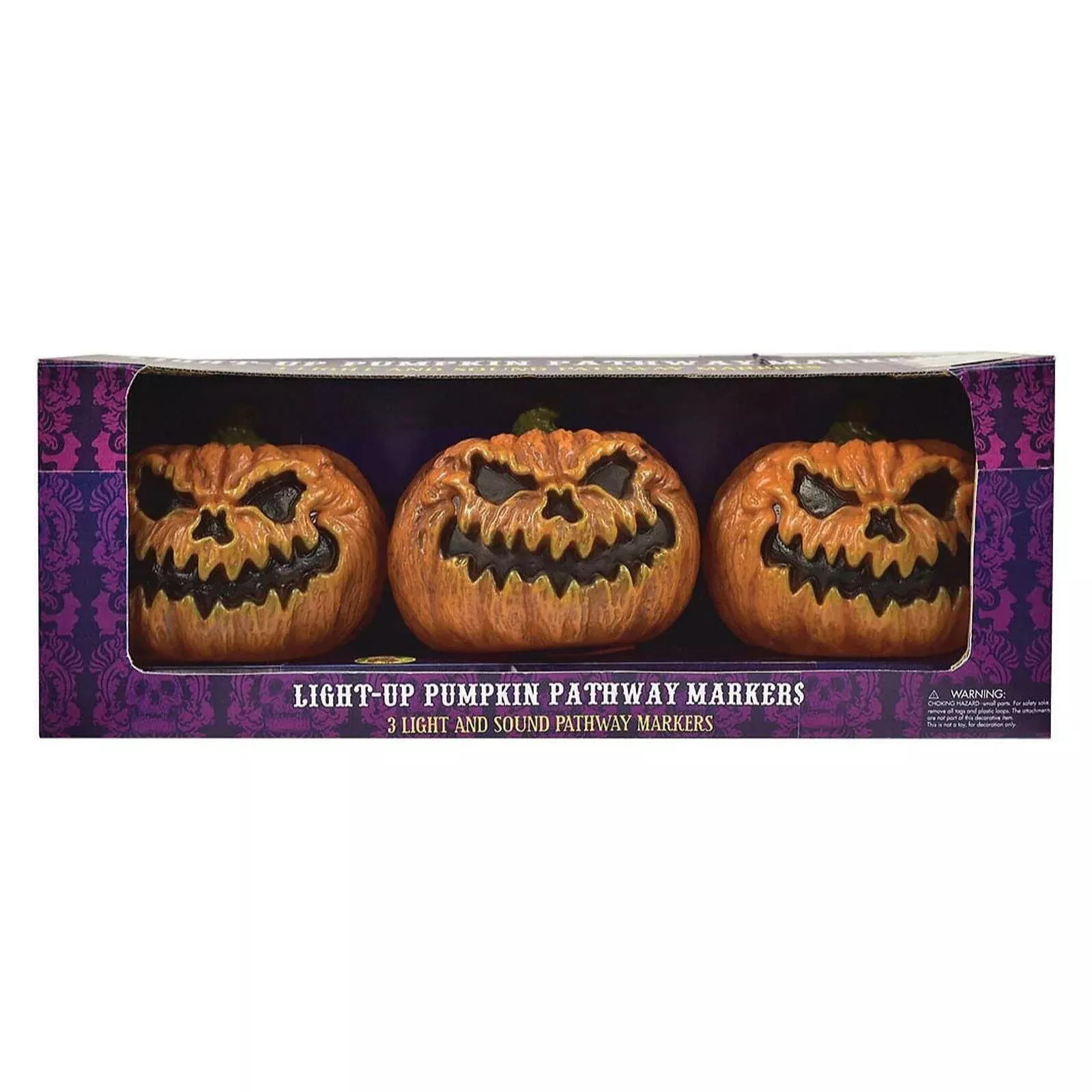 Evil Jack-O-Lantern Pathway Marker Lights