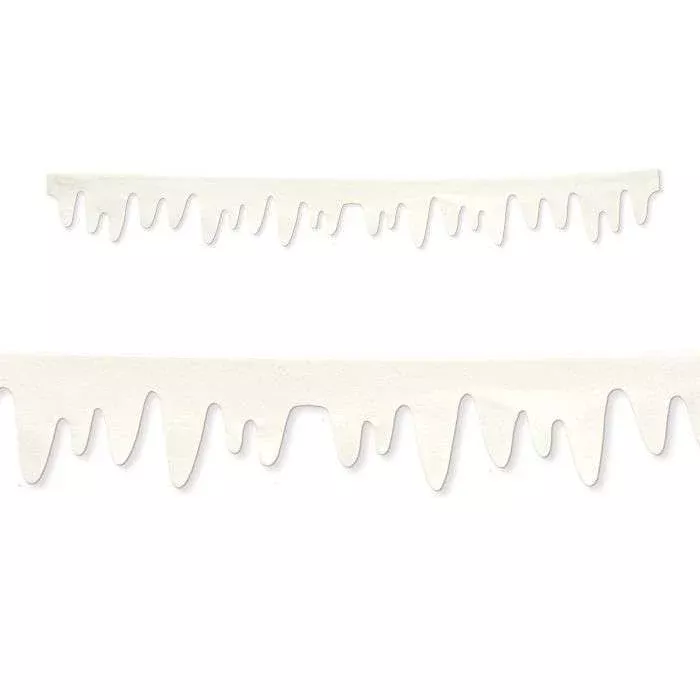 Fabric Icicles Frosted Christmas Decorations