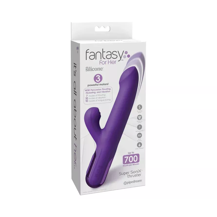 Fantasy For Her Super SoniX Thruster – 7 Thrusting Modes & 10 Vibrations for Ultimate Climax