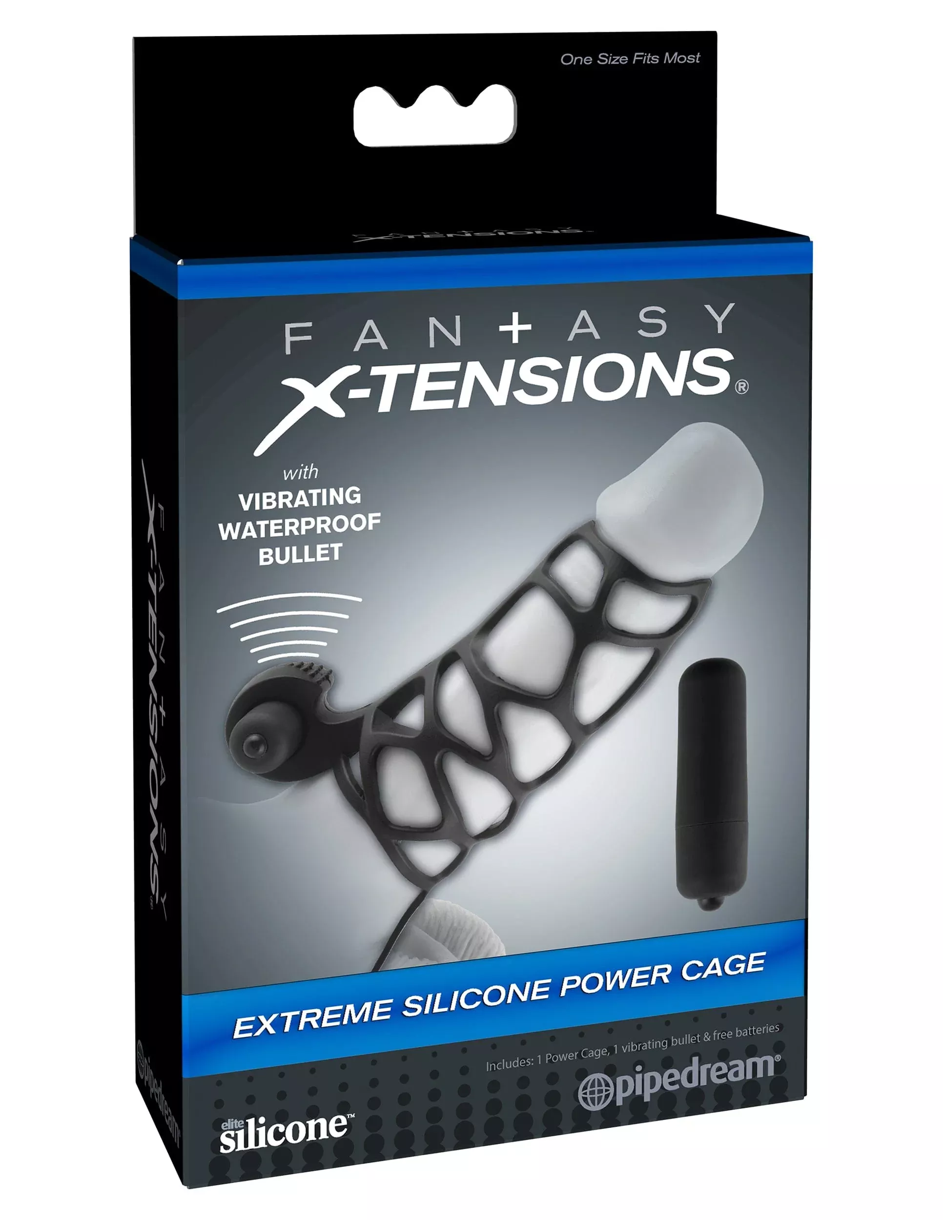 Fantasy X-Tensions Extreme Silicone Power Cage Black