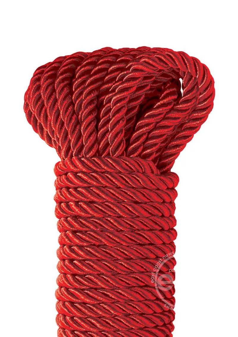 Fetish Fantasy | Red Shibari Rope | Deluxe Silky Rope 32ft