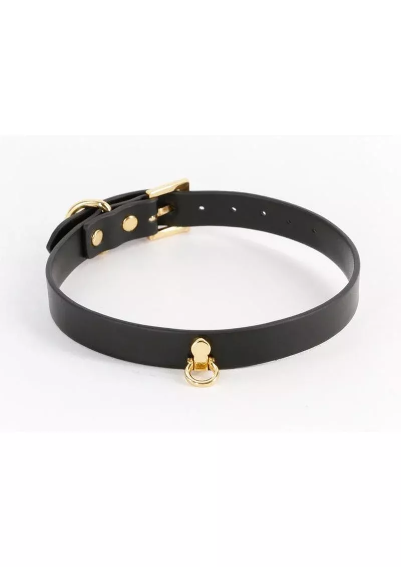 Fetish & Fashion Cara Collar - Black/Gold