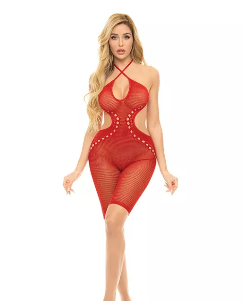 Fill Me In Bodystocking Red One Size