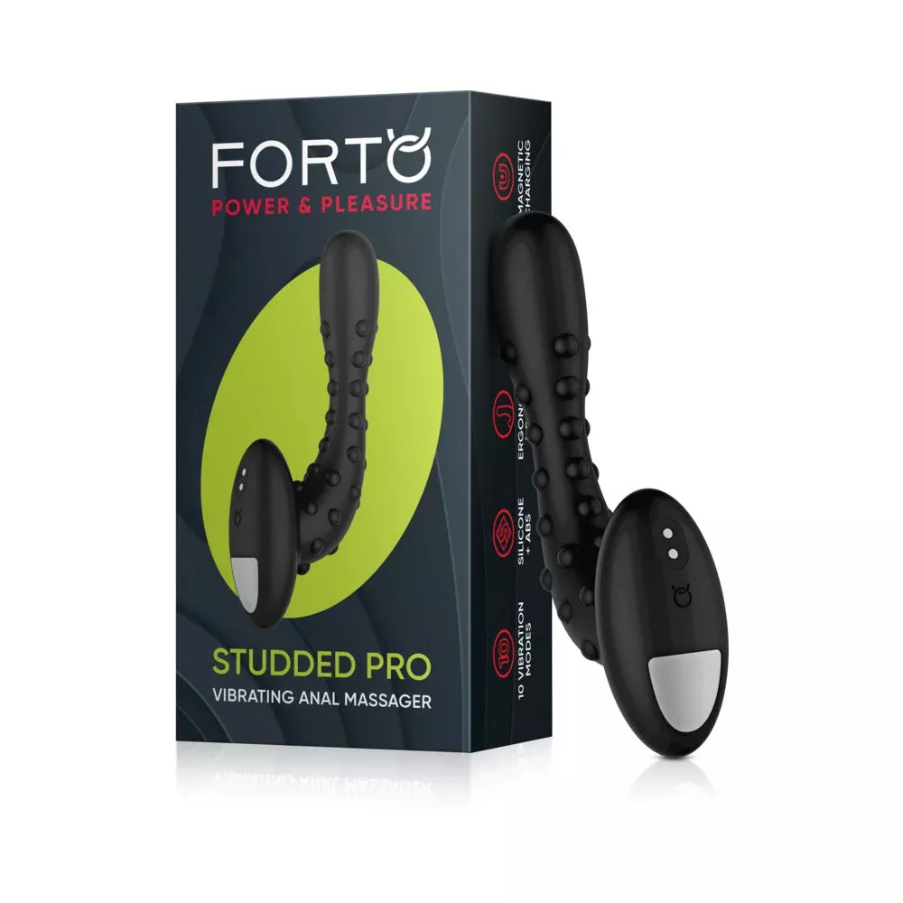 Forto Studded Pro Rechargeable Silicone Vibrating Anal Massager