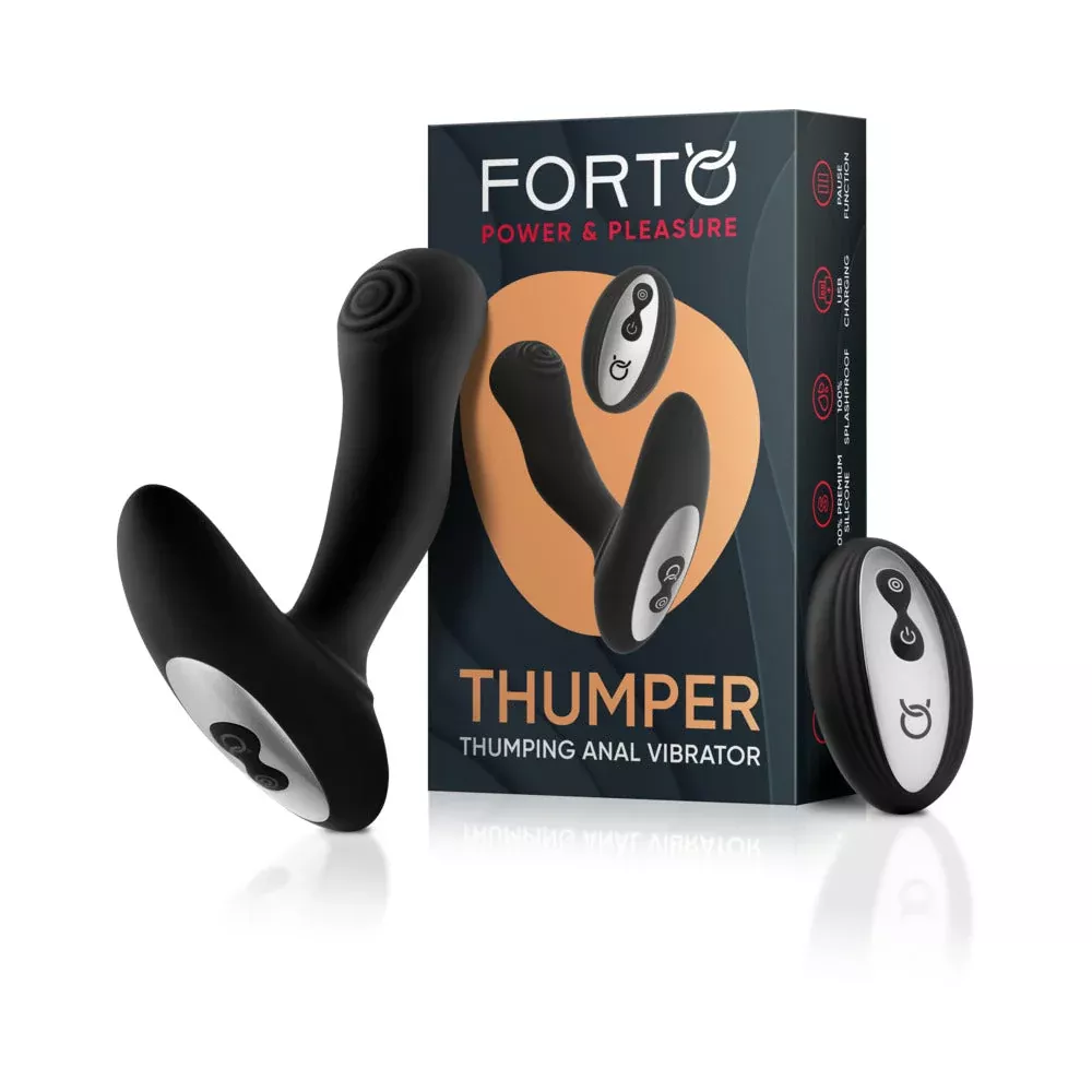 Forto Thumper Rechargeable Remote-Controlled Silicone Thumping Anal Vibrator