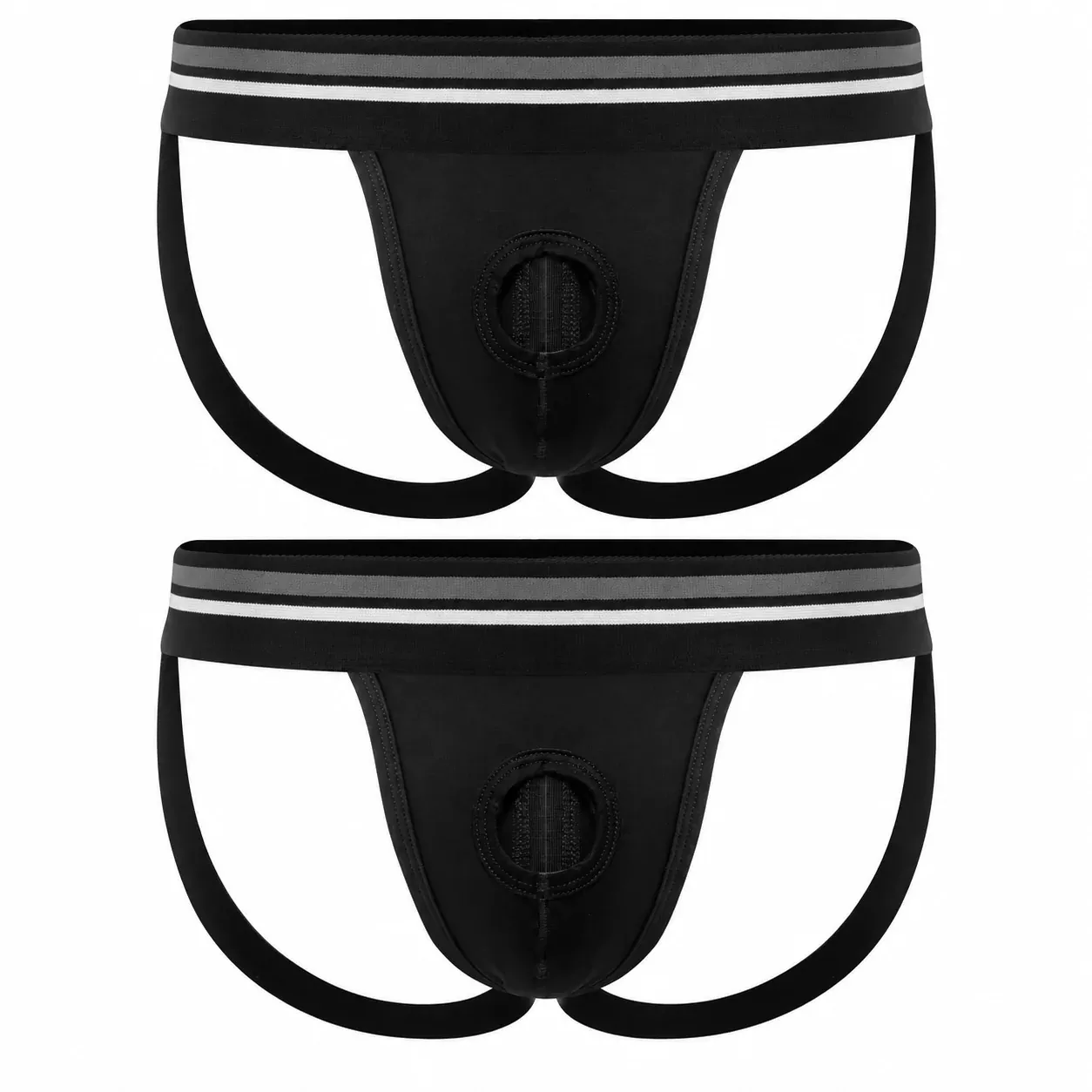 FTM Co. STP Packer Jock Underwear 2 Pack - Black - Multipack