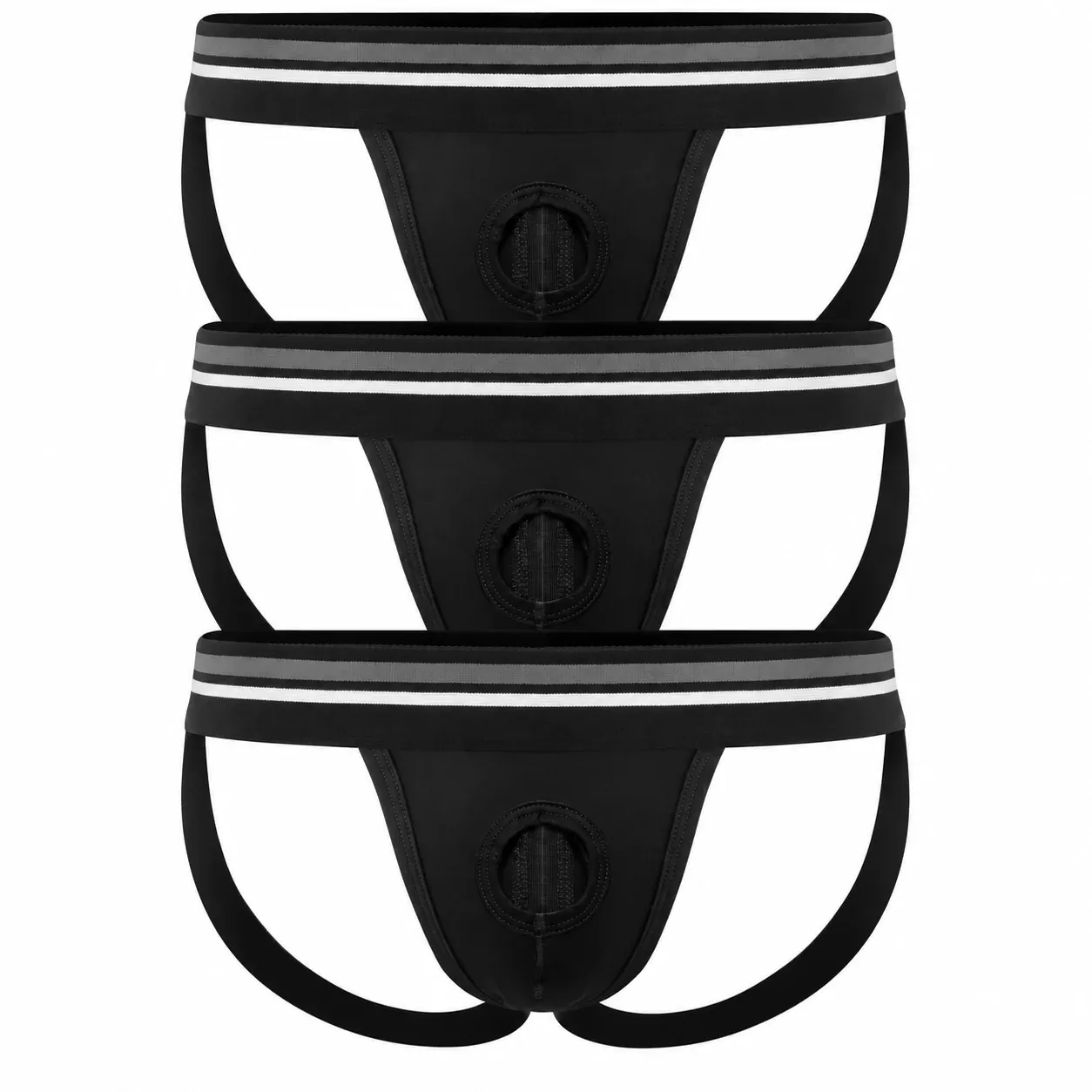 FTM Co. STP Packer Jock Underwear 3 Pack - Black - Multipack