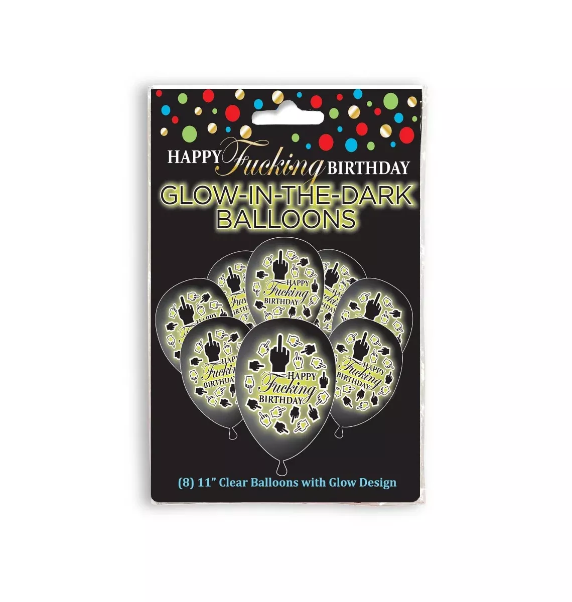 FU Glow-In-The-Dark Balloons Pack of 8