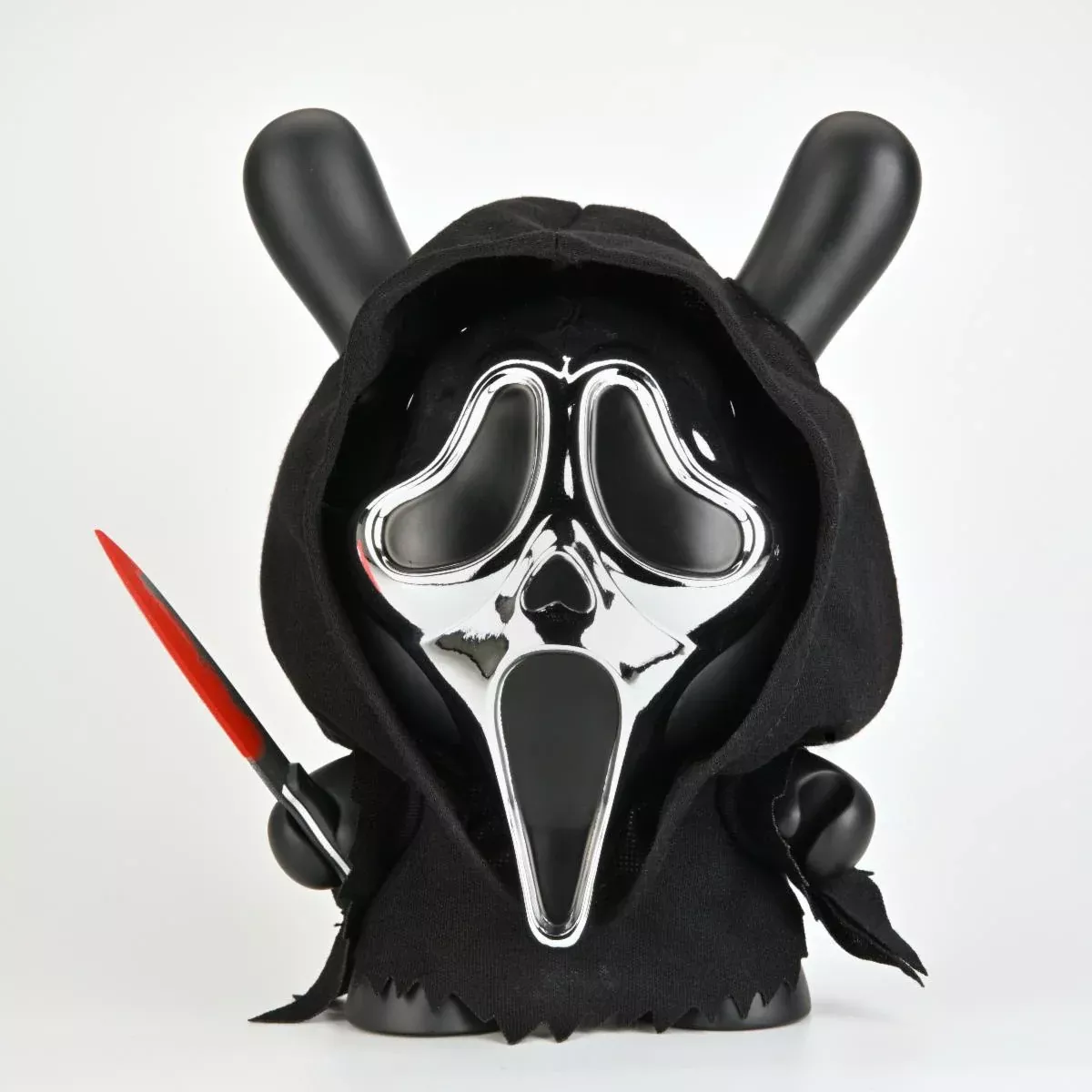 Ghost Face Chrome Mask 8" Dunny Vinyl Art Figure