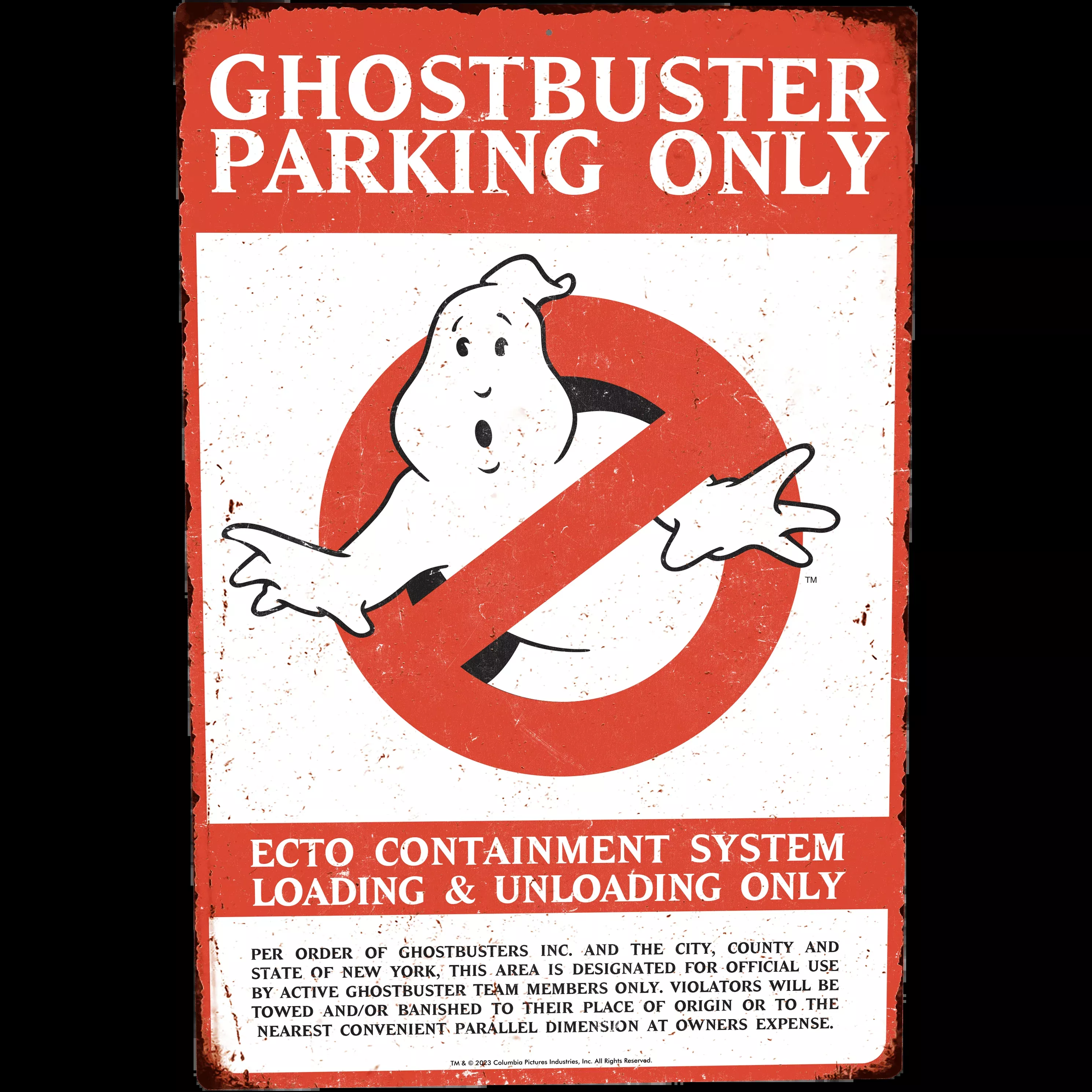 Ghostbusters: Parking Only Metal Sign
