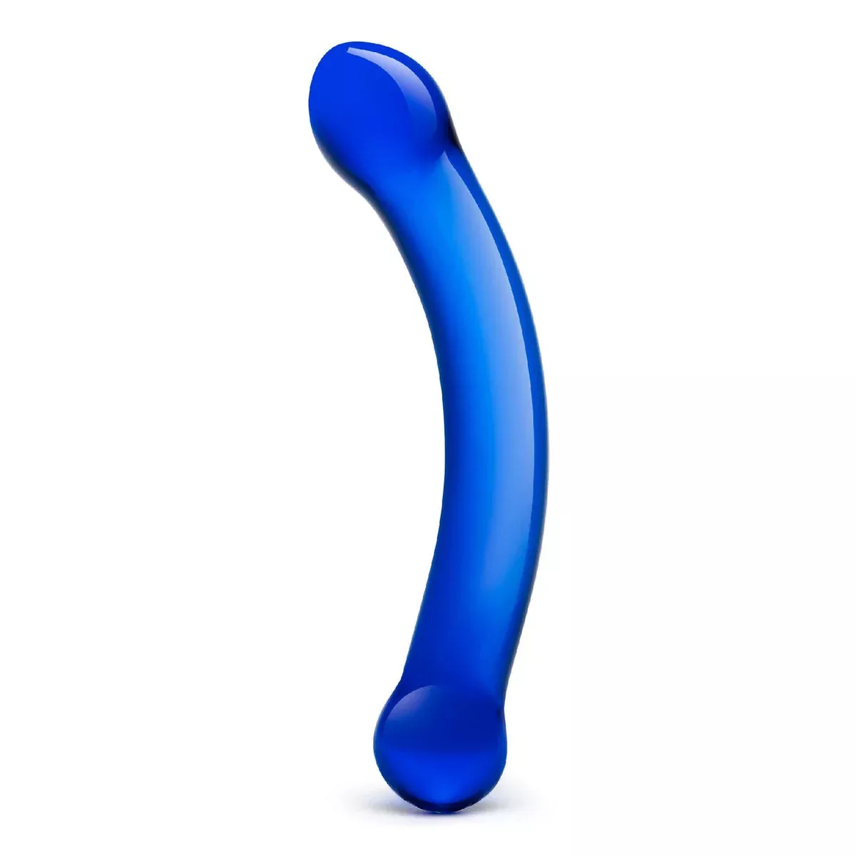Gläs 6" Sapphire Curved Dildo