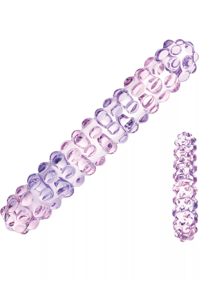 Gläs | 7" Glass Dildo - Nubby | Textured Glass Dildo