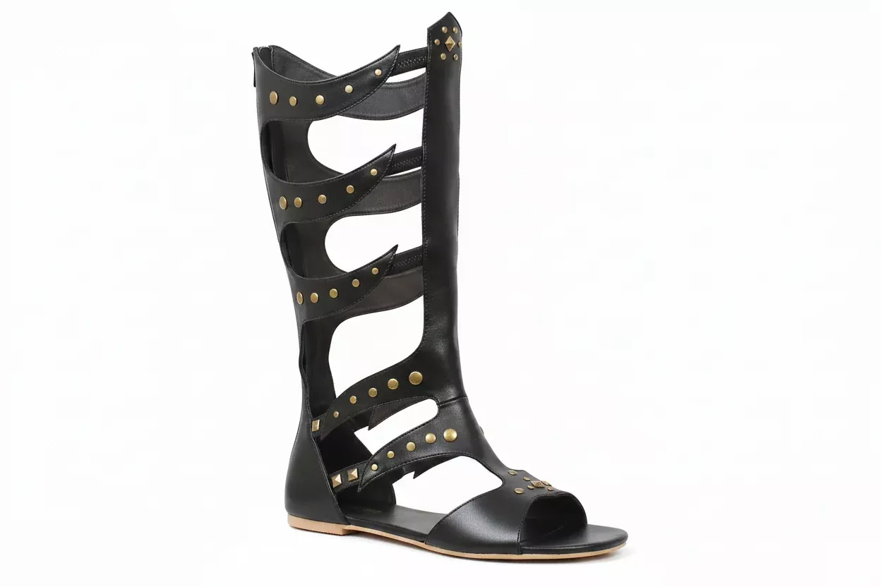 Gladiator Style Knee-High Flat Men's Sandals