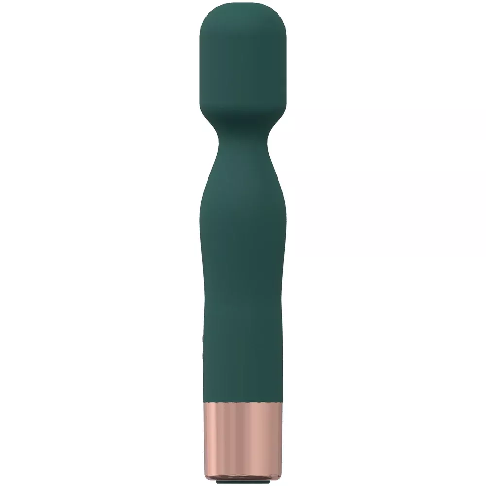 Glamour 10 Speed Silicone Rechargeable Mini Wand - Forest Green