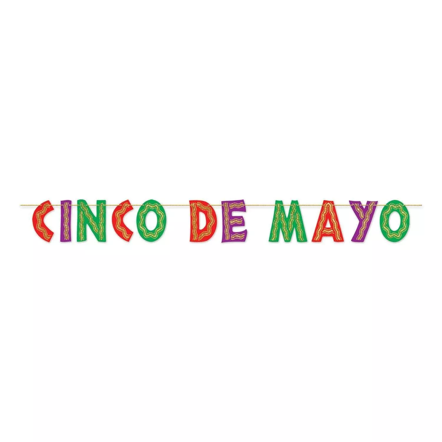 Glitter Cinco De Mayo Streamer