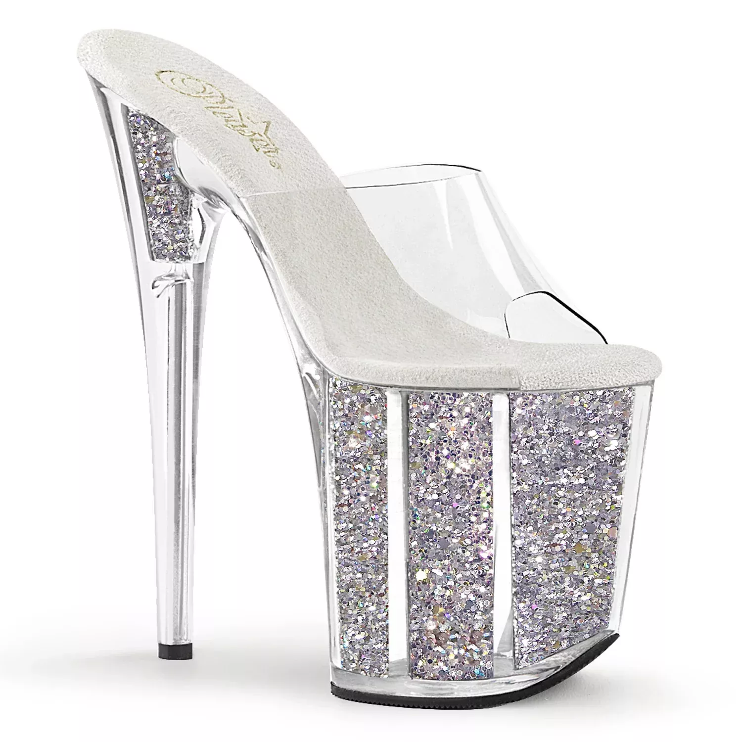 Glitter-filled Platform Sandal 8" Heel