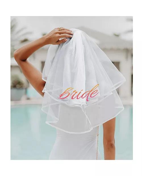 Glitterati Bride Veil Rose Gold /White