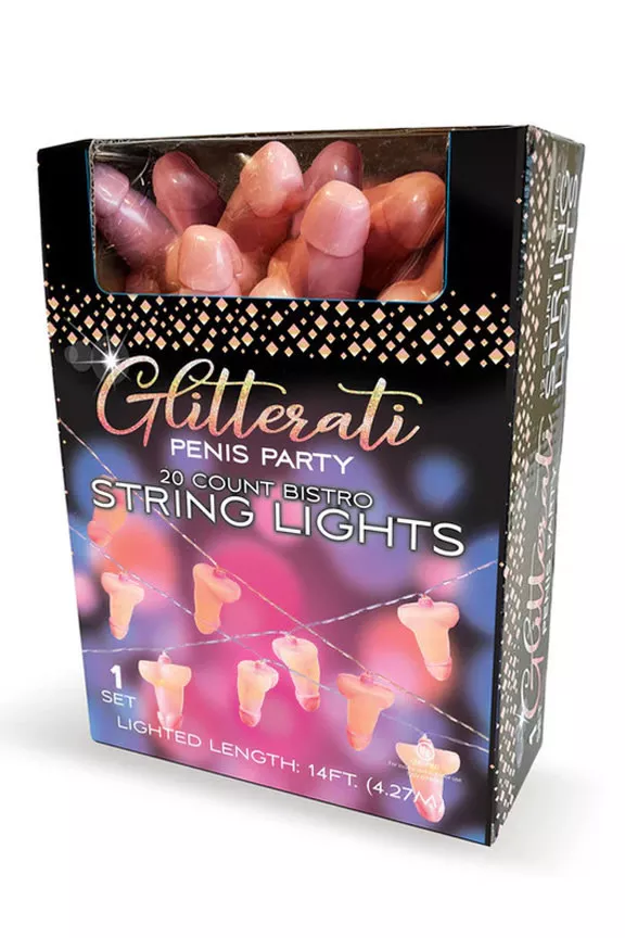 Glitterati Penis Party String Lights 14 ft.