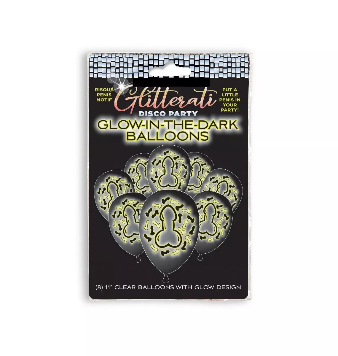 Glow-In-The-Dark Penis Balloons Pack of 8