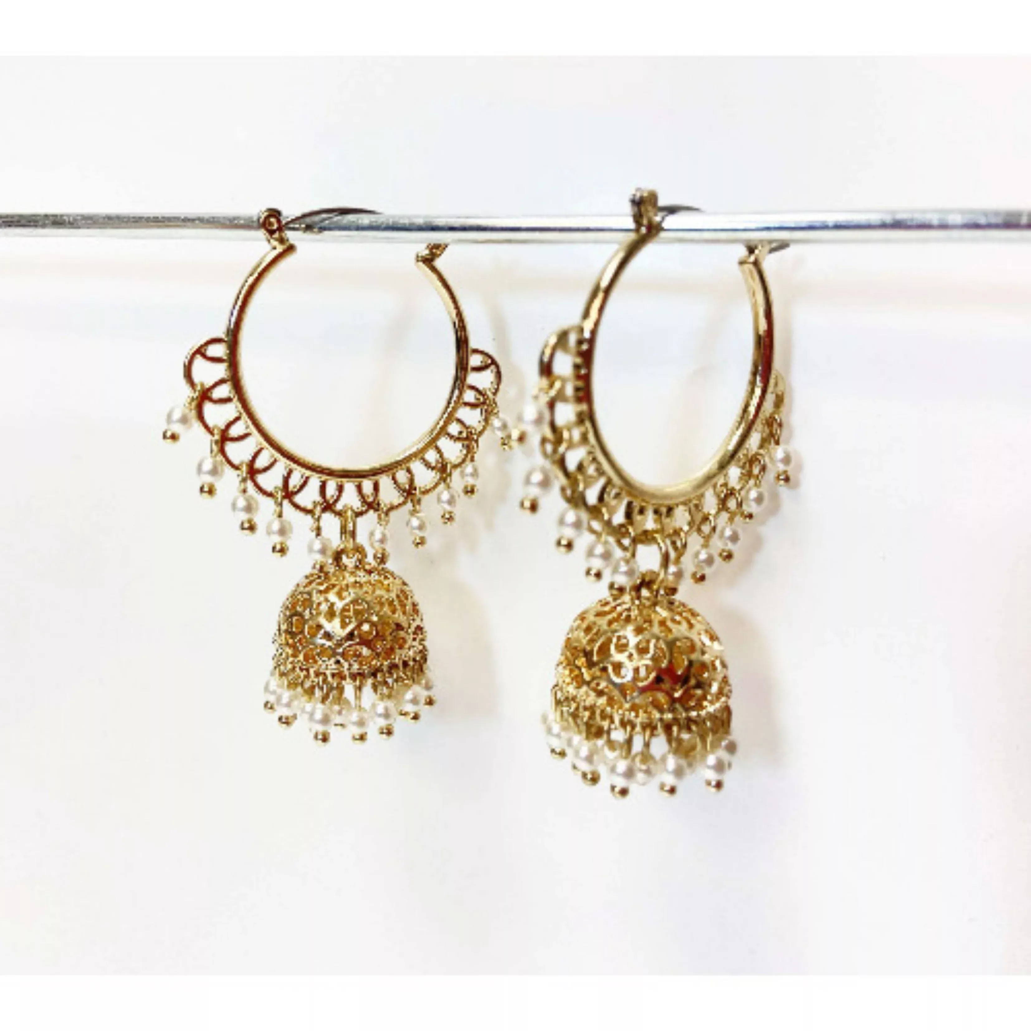 Gold and Pearl Earrings