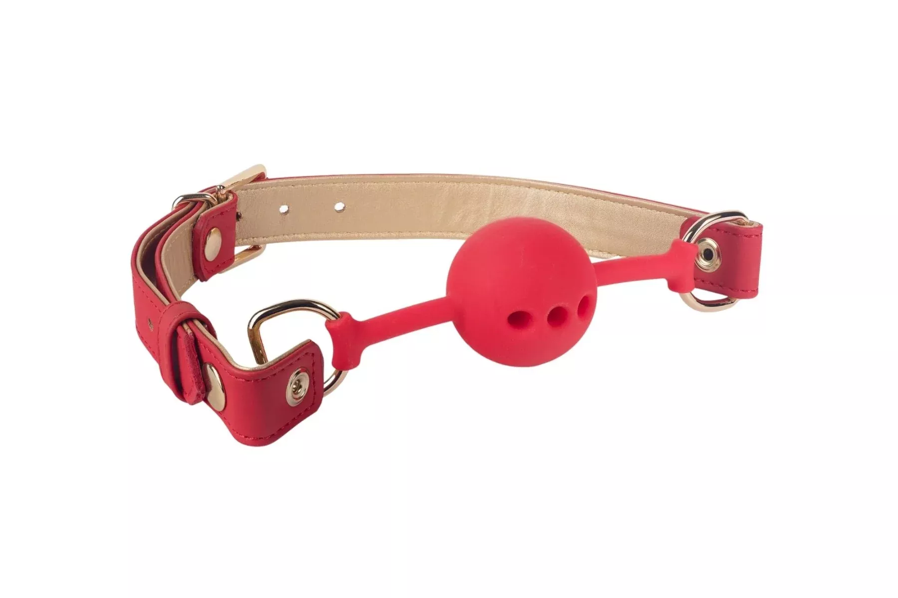 Gold Silicone Ball Gag