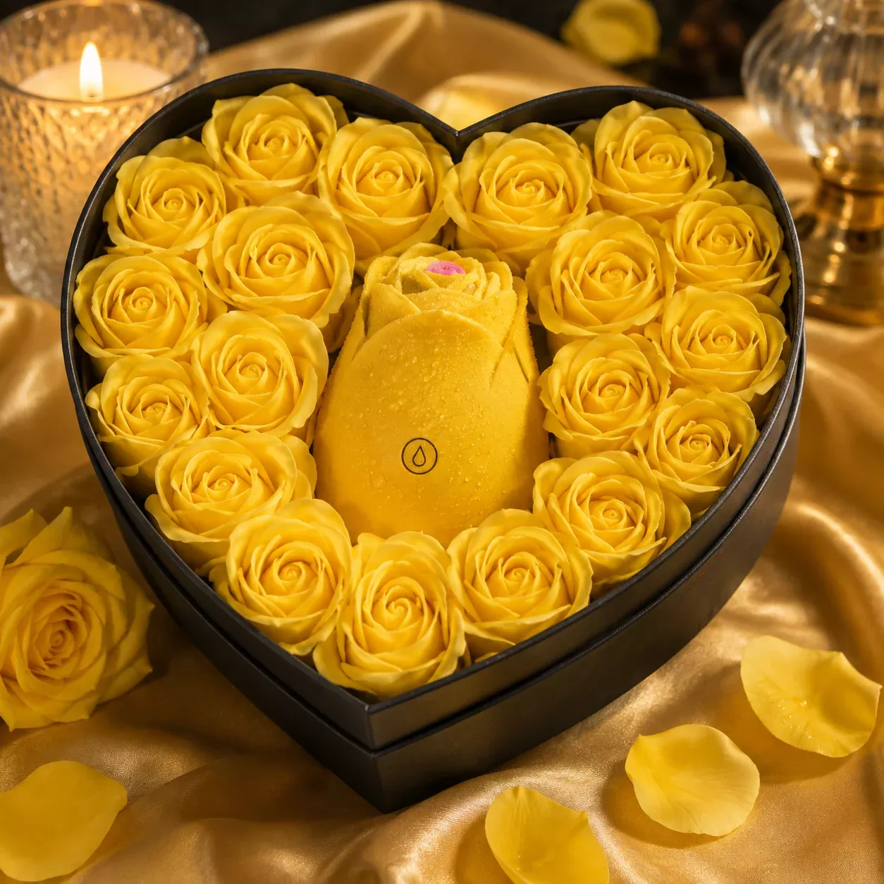 Golden Secret Rose Heart