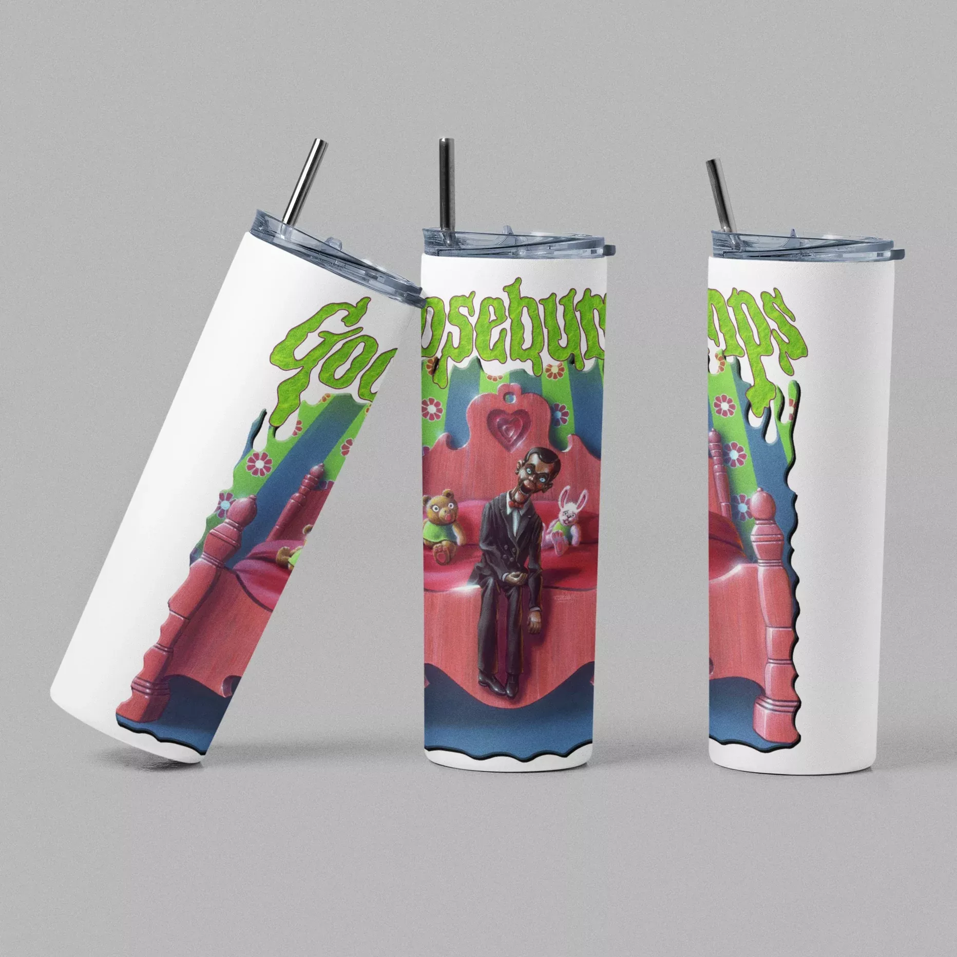 Goosebumps Dummy Glow In The Dark Horror Tumbler