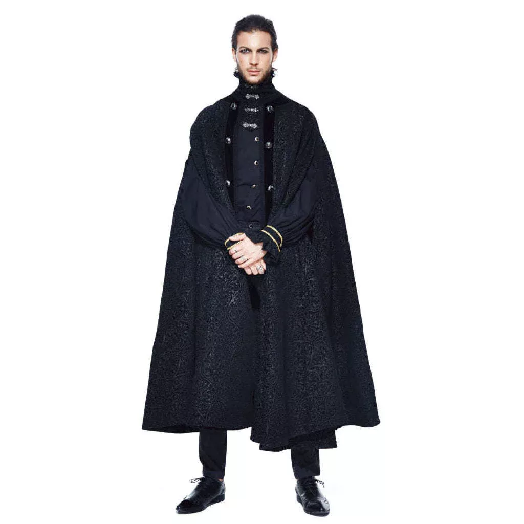 Gothic Unisex Long Cape with Neck Enclosure