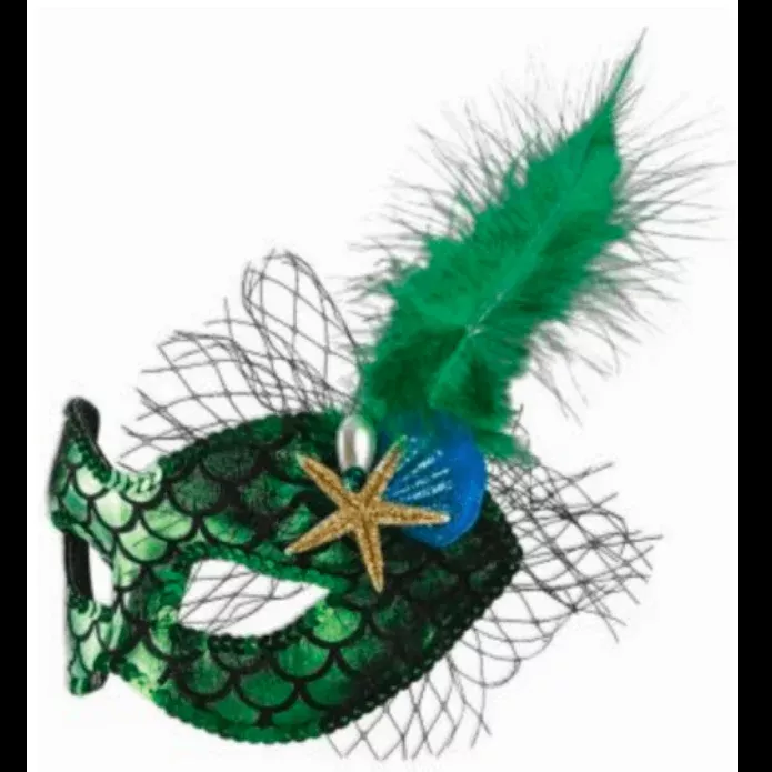 Green Mermaid Half Mask