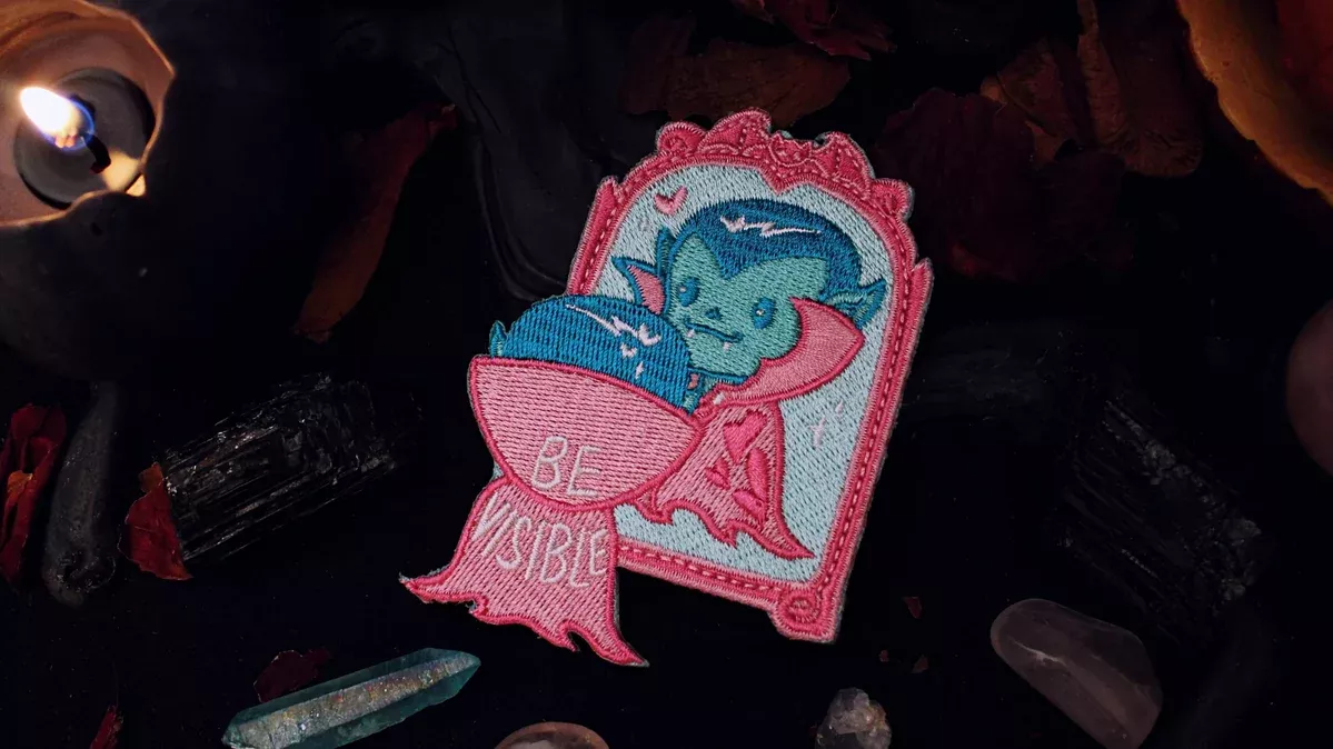 Grrrl Spells Patch "Be Visible" Tiny Trans Vampire