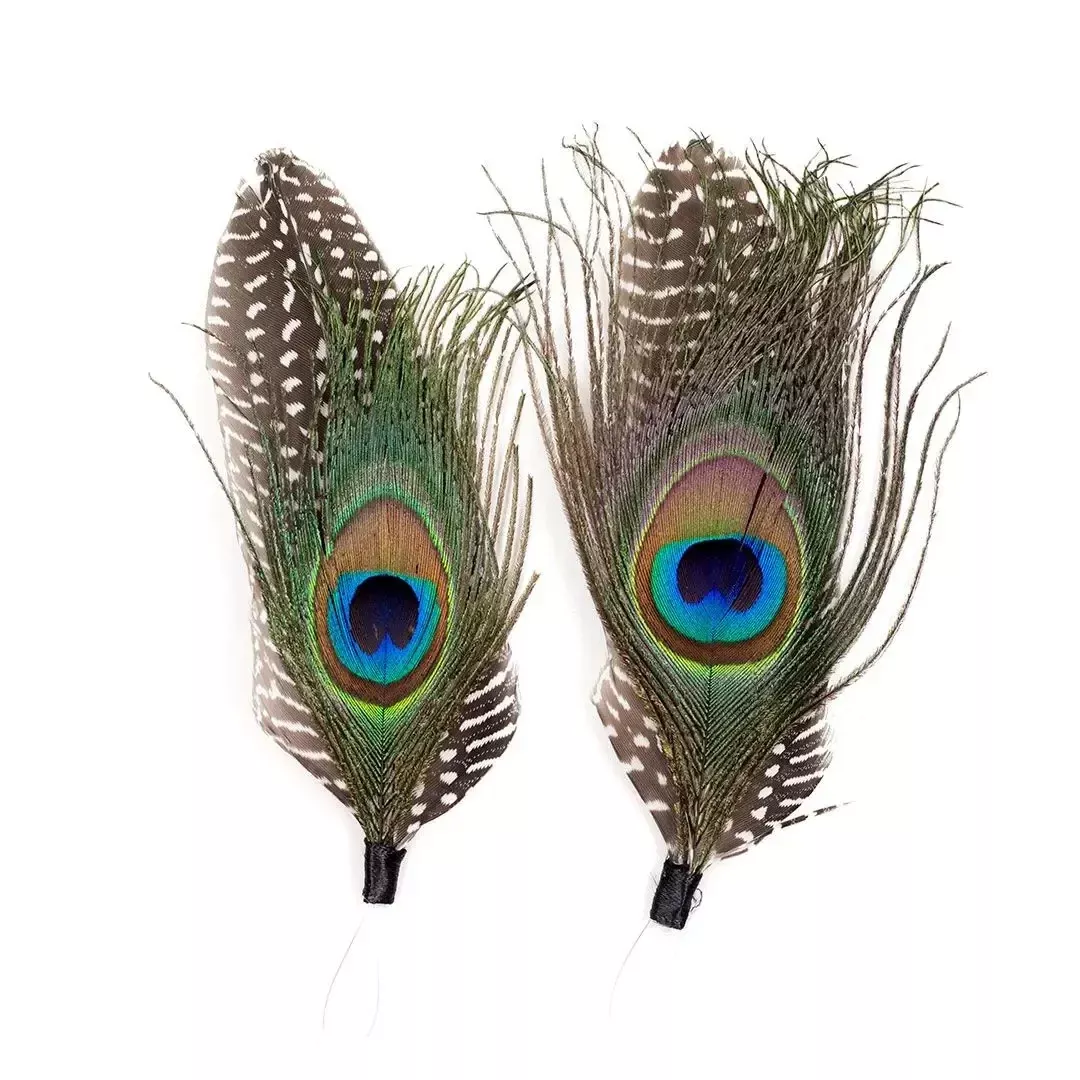 Guinea Peacock Feather Picks (2 Pack)